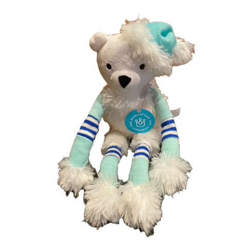 Manhattan Toy Twiggies Holiday Bear Plush Stuffed Animal White 17" New